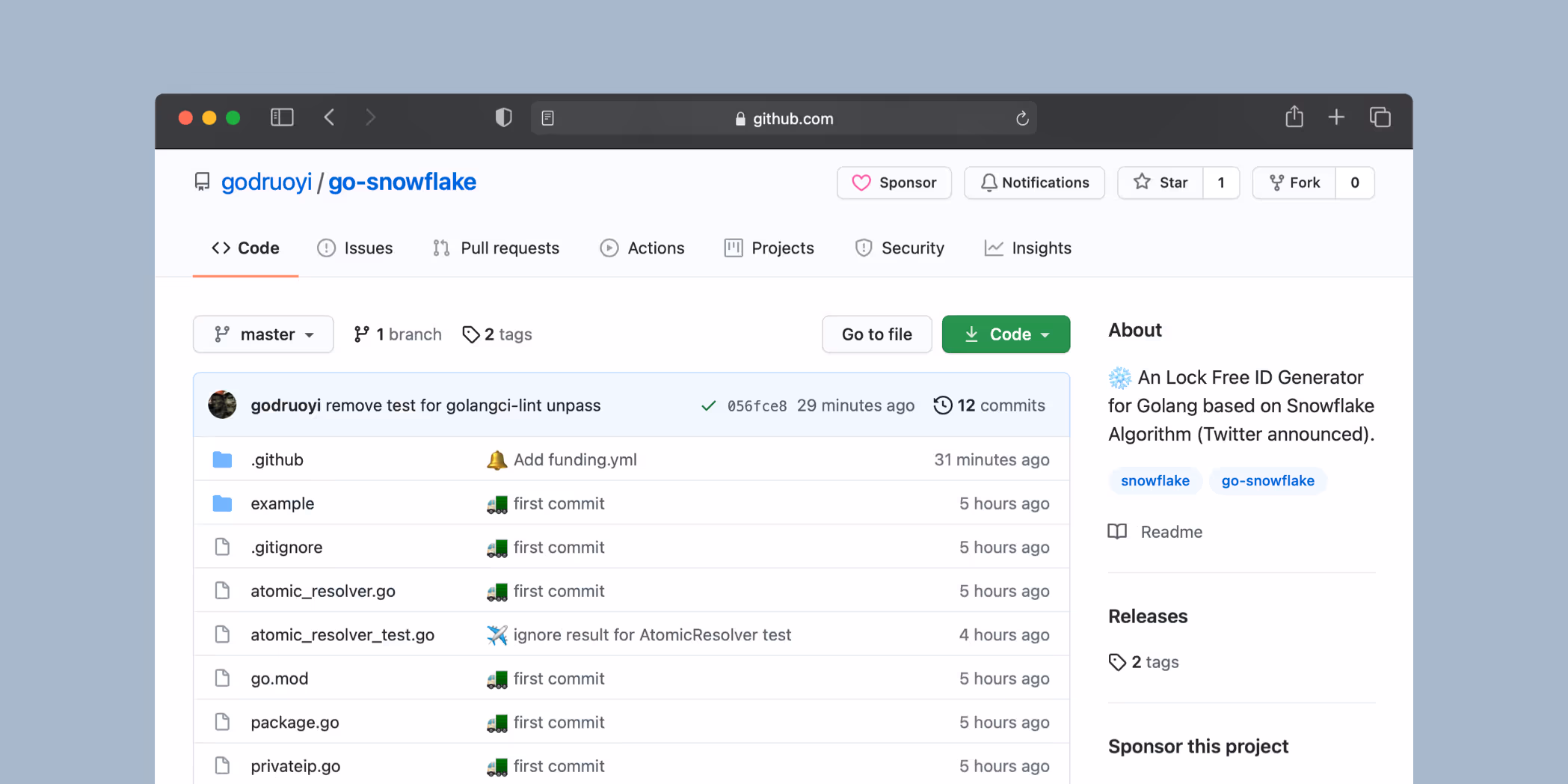 Go 语言的雪花算法实现